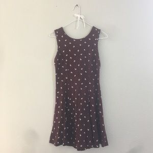 forever 21 maroon sleeveless skater dress